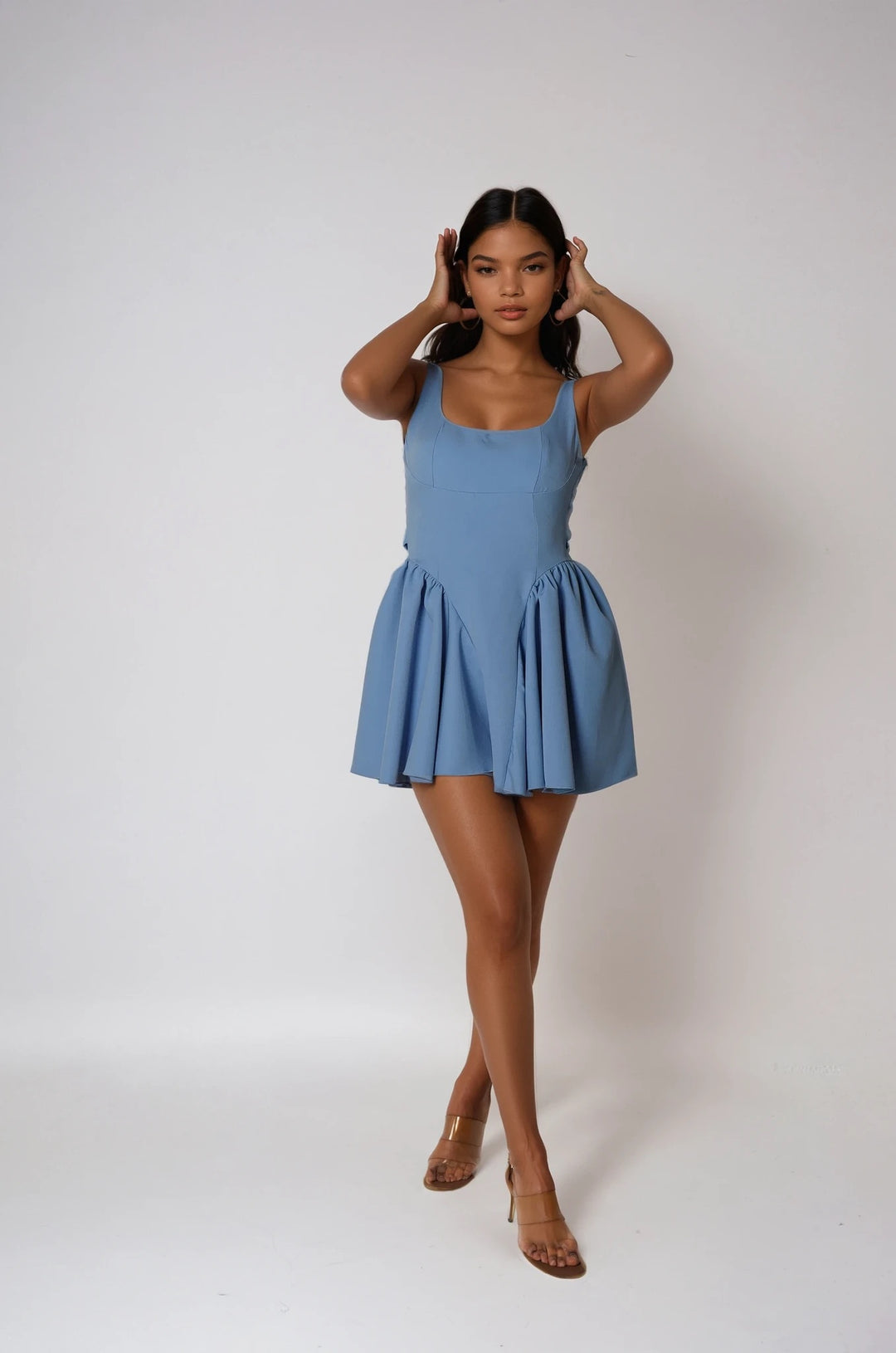 Verspieltes Blaues Minikleid – Feminin & Elegant