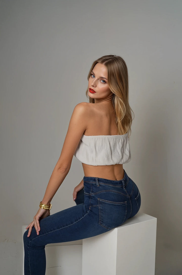 Musselin Bandeau Top Lina