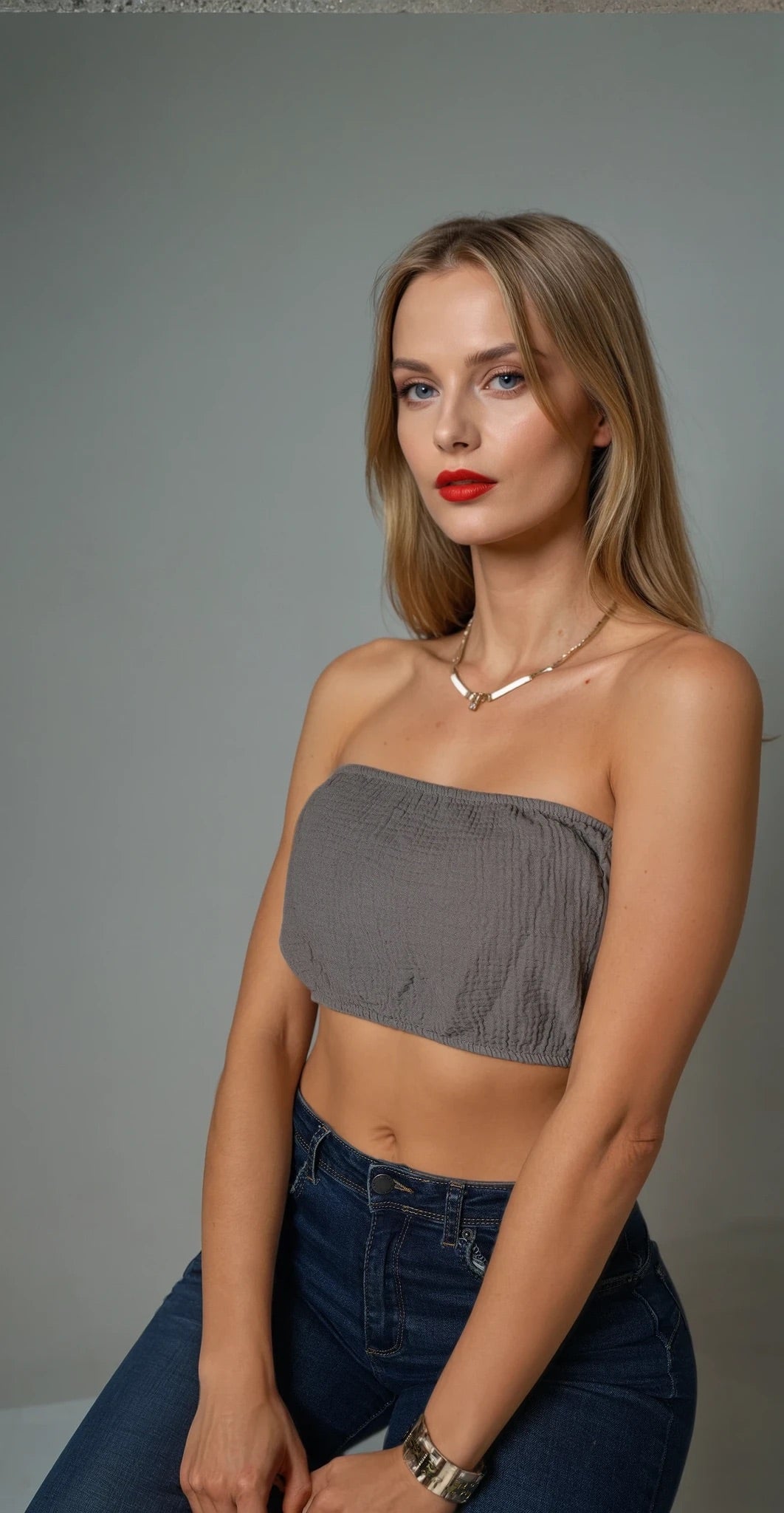 Musselin Bandeau Top Lina