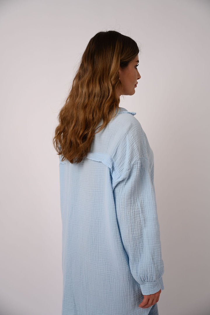 OVERSIZE MUSSELIN BLUSE
