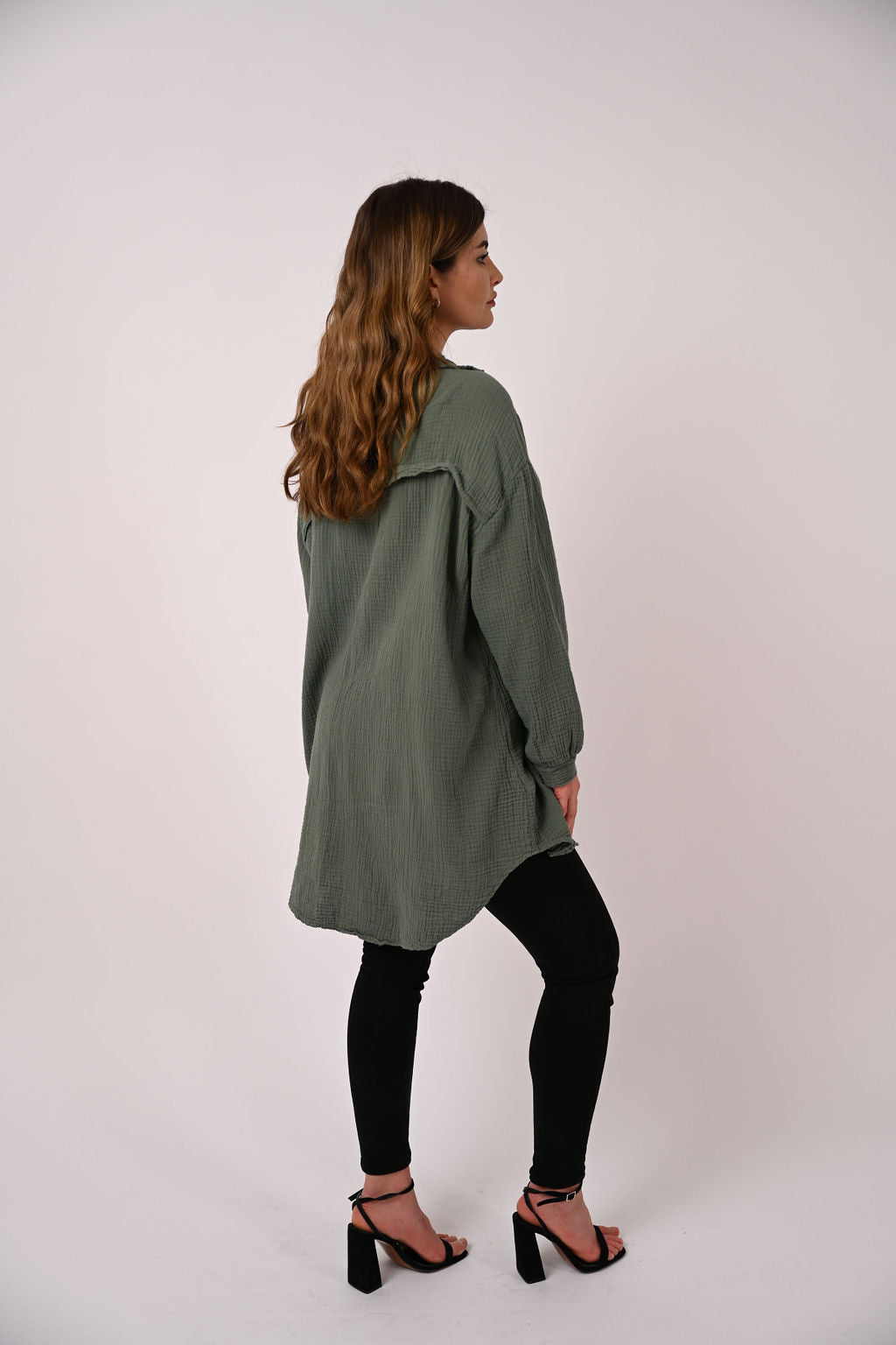 OVERSIZE MUSSELIN BLUSE